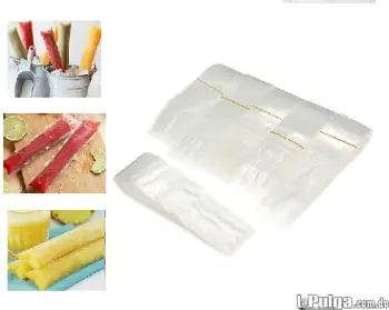 Vendo fundas plásticas de helados hielo y especies