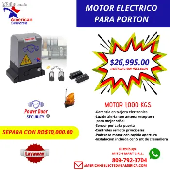 Tenemos motores electricos para portones