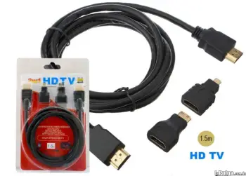 Cable hdmi con adaptadores. hdtv micro hdmi