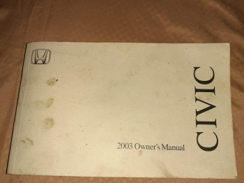 Vendo manual propietario honda civic 2003