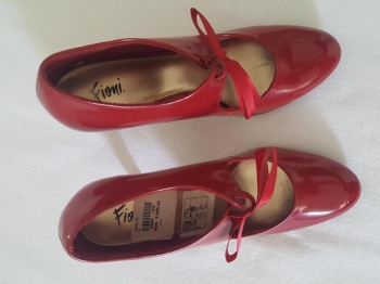 Venta zapatos rojo de mujer talla 10. en la romana