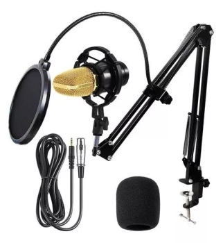 Kit de micrófono profesional bm800 con pedestal de mesa.