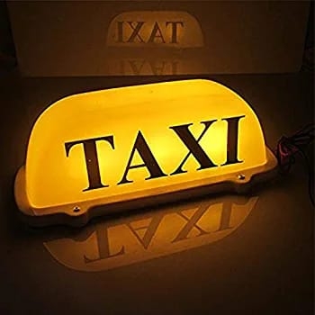 Letrero de taxi en santo domingo dn