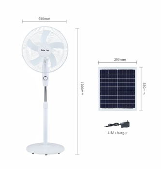 Abanico solar recargable de pedestal 16 pulgadas slp1.