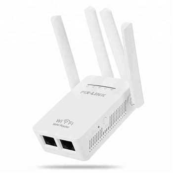 Repetidor wifi inalámbrico de 4 antenas y 2 puertos