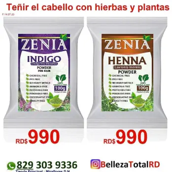 Henna indigo casia cassi para el cabello