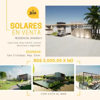 Solares disponibles a cinco minutos de la playa