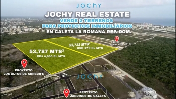 Jochy real estate vende terreno en caleta la romana r.d