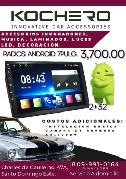 Radio android 7pulg. 232gb.