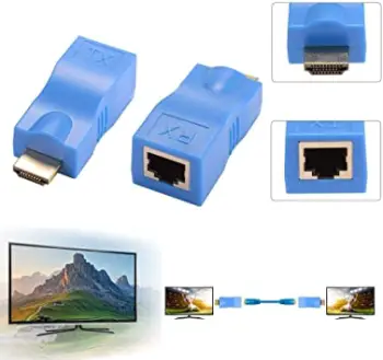 Adaptador extensor hdmi por cable lan