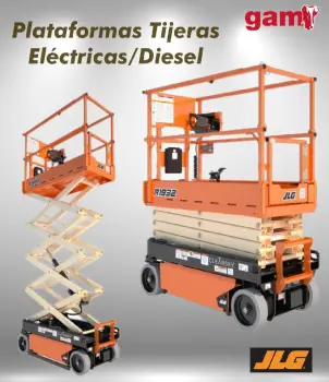 Plataformas tijeras eléctricas y diesel