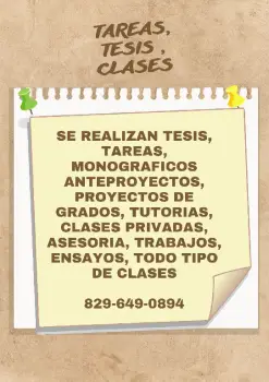 Se realizan tesis tareas monograficos anteproyectos proye