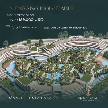 Apartamento amueblado en proyecto de lujo river island