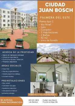 Se alquila y se vende apartamento en la ciudad juan bosch