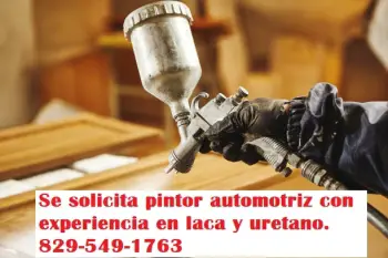 Buscamos pintor automotriz con experiencia en laca y uretano