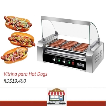 Vitrina para hotdog exhibidor electrico de comida rapida vit