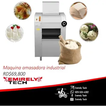 Maquina amasadora industrial rodillos laminadora de masa pan