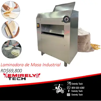 Maquina amasadora industrial rodillos laminadora de masa pan