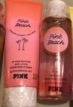 Set de crema y colonia originales victoria secret y pink