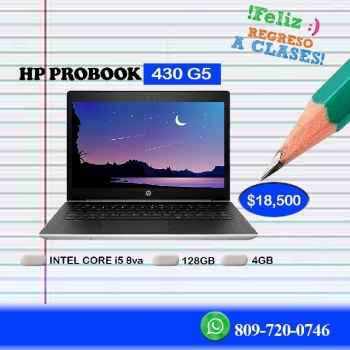 Laptop hp probook 430 g5  i5 8va gen. 4gb 128 gb m.2 sata ii