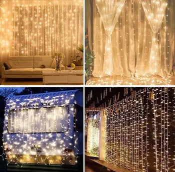 Cortinas de luces navideñas