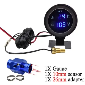 Indicador digital de temperatura y voltaje para vehiculo inc