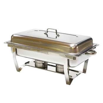 Chafing dish de acero inoxidable 2 quemadores chef and dish