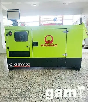 Generador eléctrico silencioso 45kw diésel pramac