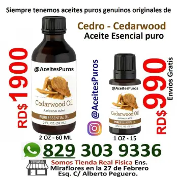 Aceite puro original de cedarwood cedro