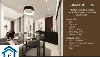 Proyecto de apartamentos de dos niveles en zona colonial