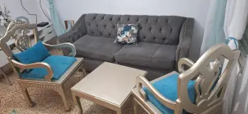 Juego de muebles en caoba