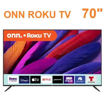 Televisor onn 70 pulgadas 4k hdr con roku smart nueva 35500