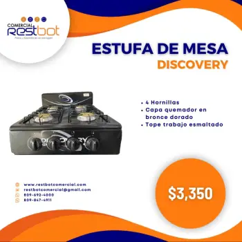 Estufa de mesa discovery.