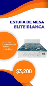 Estufa de mesa elite blanca