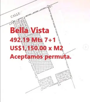 Bella vista 492.19 mts  para proyectos.