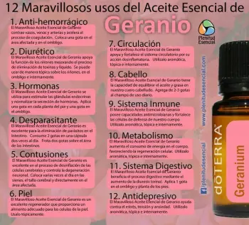 Aceite de geranio puro original natural importado esencial