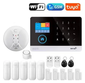 Kit alarma de seguridad inalambrica wifi gsm alertas remota