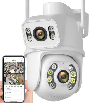 Camara de seguridad 360 ptz dual lend calidad 4mp full hd vision noctu