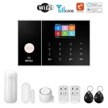 Kit basico de alarma de seguridad inalambrica wifi gsm alertas remotas