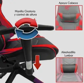 Silla gaming reclínable