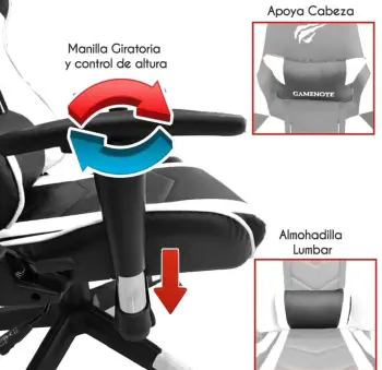 Silla gaming reclínable