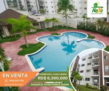 Venta de apartamento 1er nivel en santiago hfa-257