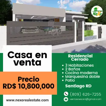 Casa nueva en residencial cerrado santiago hfc-217