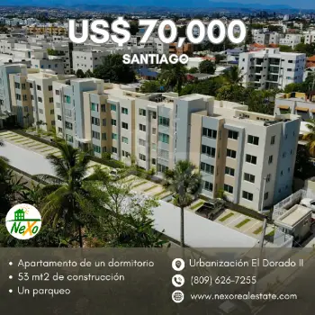 Apartamento en venta de una habitación en santiago jpa-208