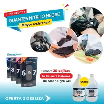 Ofertas black friday en guantes nitrilo negro y azul