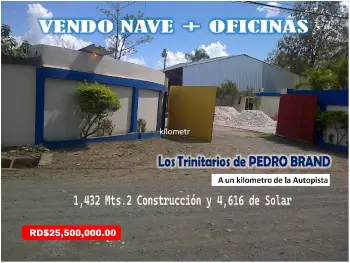 Vendo  naves  oficinas administrativas 1432 mts.2 const.