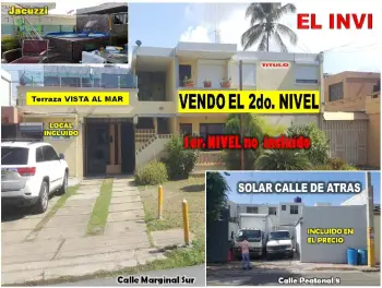Casa 2do nivel vista al mar en el invi autopista 30 de mayo  local