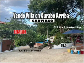 Vendo villa amueblada en gurabo arriba santiago a 500 mts.