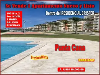 Vendo apto nuevo 2 habitaciones dentro del proyecto exclusiv