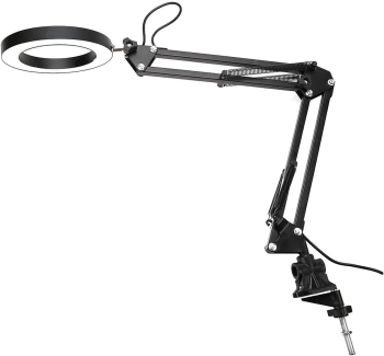 Lámpara de escritorio con base y clip regulable flexible